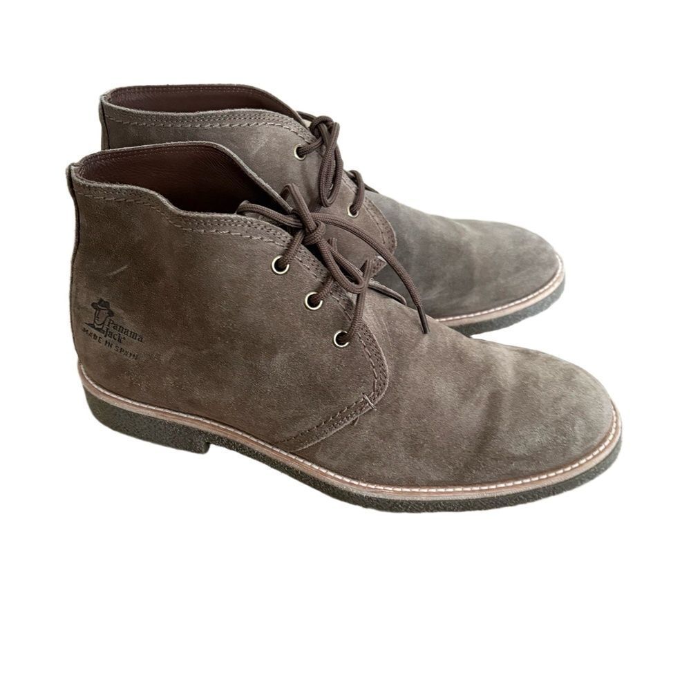 Panama Jack Gael Leather Boots Grayish Brown Suede Ankle Waterproof Classic